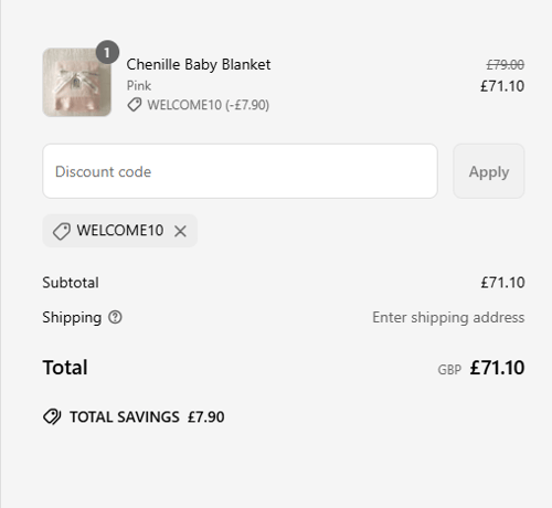 proof of working Townhouse Blanket coupon codes WELCOME10