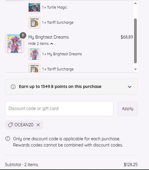 proof of working Dreamer Designs discount codes OCEAN20