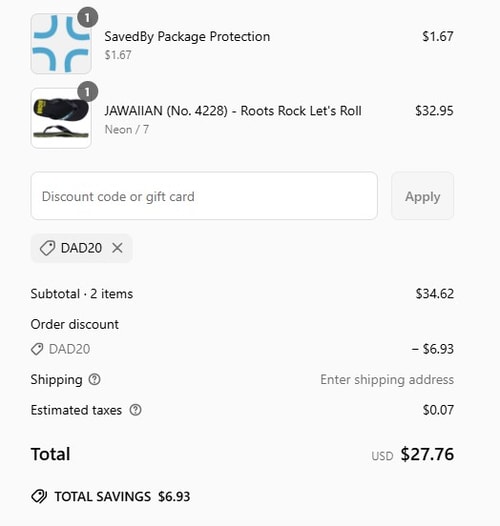 proof of working Scott Hawaii coupon codes DAD20