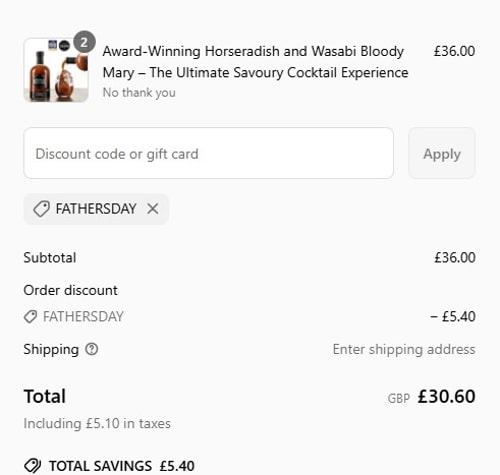 proof of working Bottle Bar and Shop discount codes FATHERSDAY