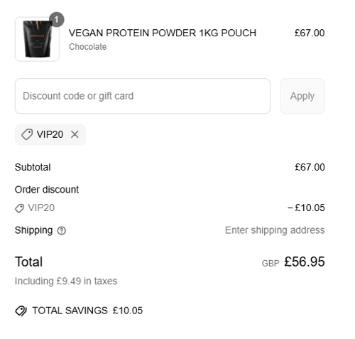 proof of working HERMOSA Protein discount codes VIP20