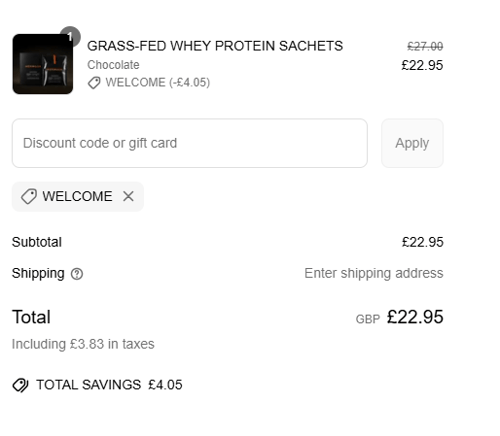 proof of working HERMOSA Protein discount codes WELCOME