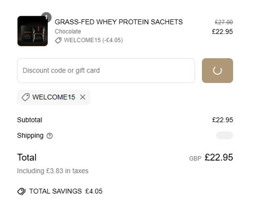 proof of working HERMOSA Protein discount codes WELCOME15