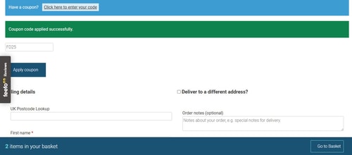 proof of working Water-to-Go discount codes FD25