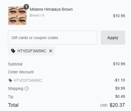 proof of working Mislens coupon codes HTVD2F✱✱✱✱✱✱