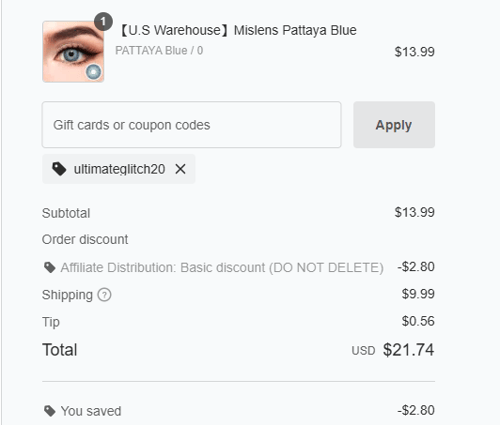 proof of working Mislens coupon codes ULTIMATEGLITCH20
