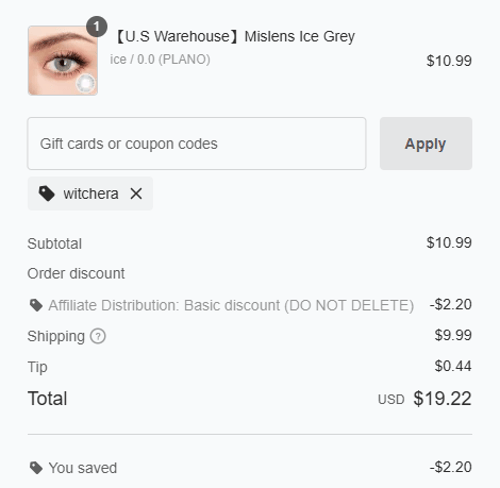proof of working Mislens coupon codes WITCHERA