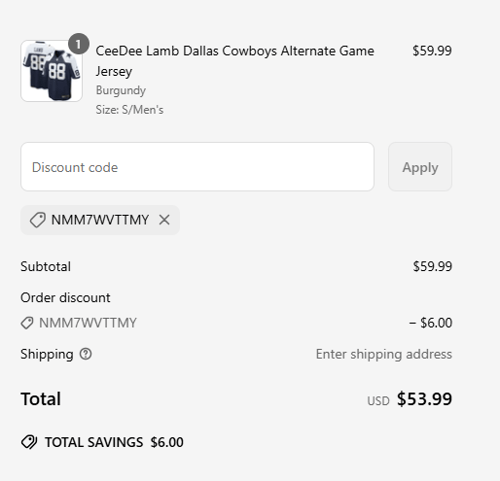 proof of working Sports Jersey Direct coupon codes NMM7W✱✱✱✱✱