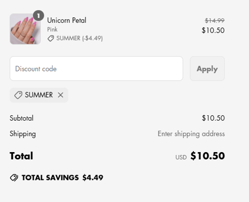 proof of working VSALON discount codes SUMMER