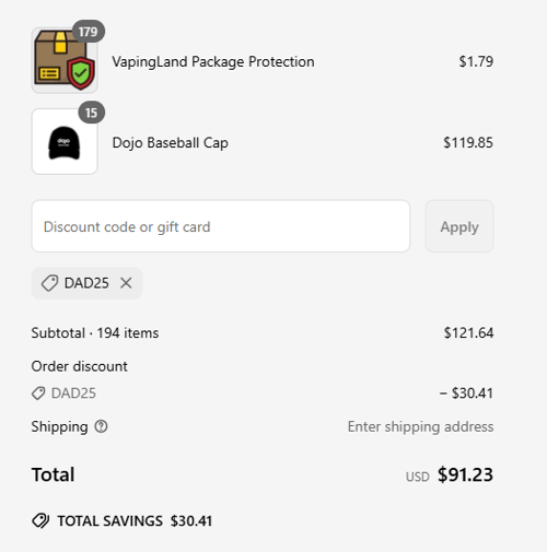 proof of working Vapingland coupon codes DAD25