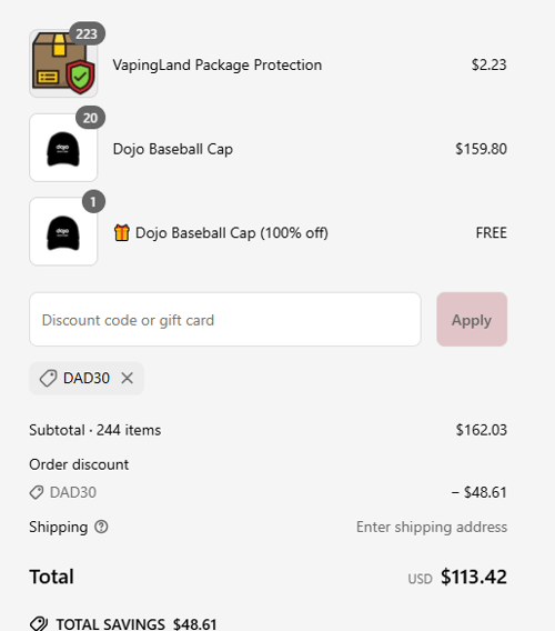 proof of working Vapingland coupon codes DAD30