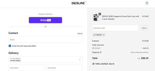 proof of working DESLOC coupon codes DAD20