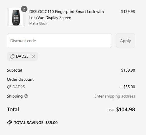 proof of working DESLOC coupon codes DAD25