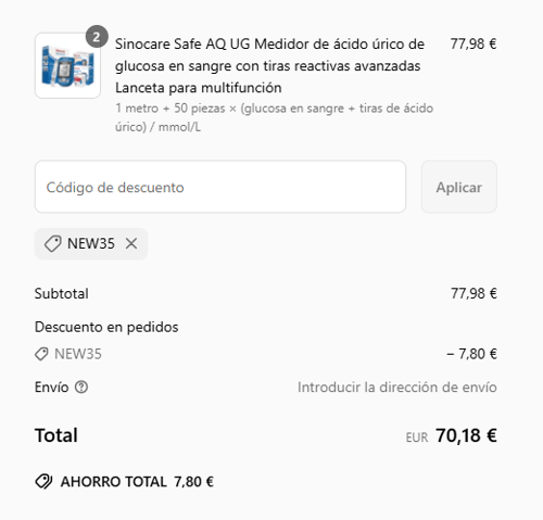 proof of working Sinocare c&oacute;digos promocionales NEW35