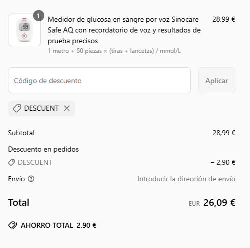proof of working Sinocare c&oacute;digos promocionales DESCUENT