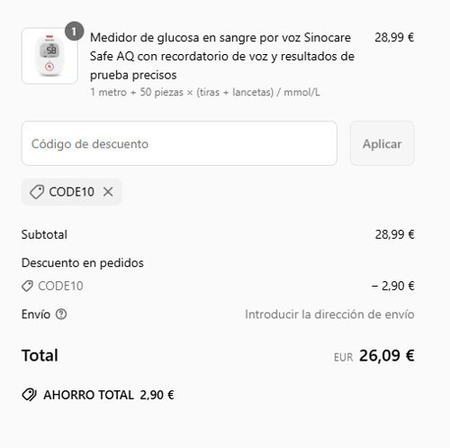proof of working Sinocare c&oacute;digos promocionales CODE10