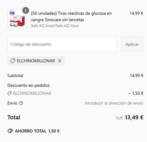 proof of working Sinocare c&oacute;digos promocionales ELCHINOMILLONAR