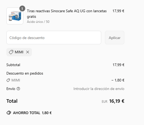 proof of working Sinocare c&oacute;digos promocionales MIMI