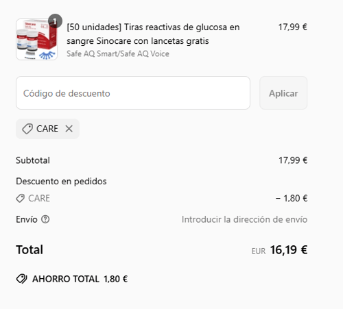 proof of working Sinocare c&oacute;digos promocionales CARE