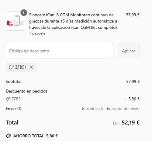 proof of working Sinocare c&oacute;digos promocionales ZFB51