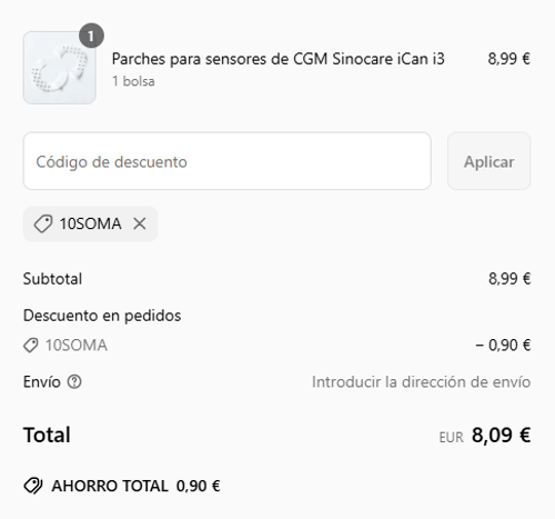 proof of working Sinocare c&oacute;digos promocionales 10SOMA