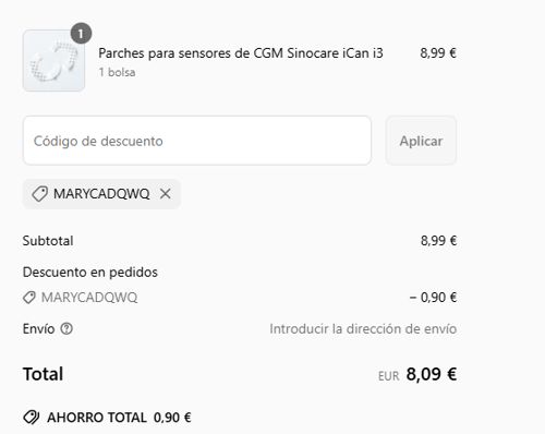 proof of working Sinocare c&oacute;digos promocionales MARYCADQWQ
