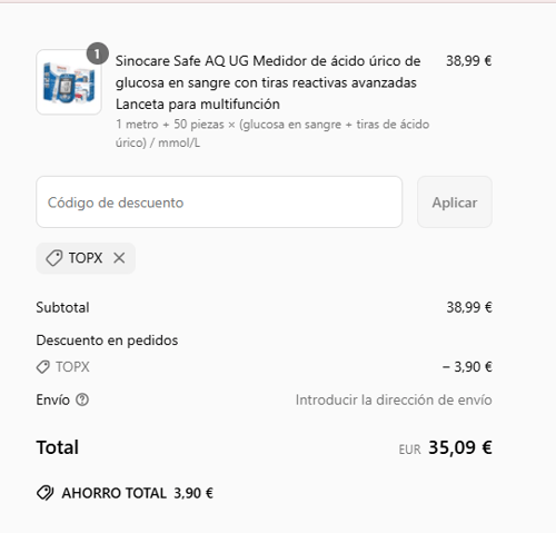 proof of working Sinocare c&oacute;digos promocionales TOPX