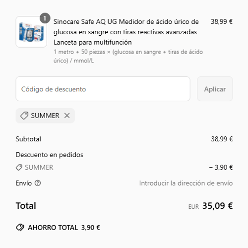 proof of working Sinocare c&oacute;digos promocionales SUMMER