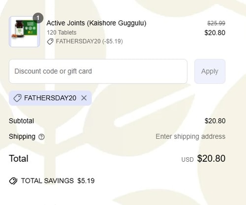proof of working Athreya Herbs discount codes FATHERSDAY20
