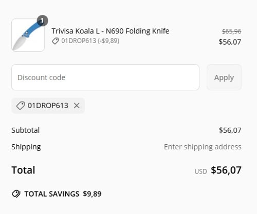 proof of working Monthly Knife Club coupon codes 01DROP613