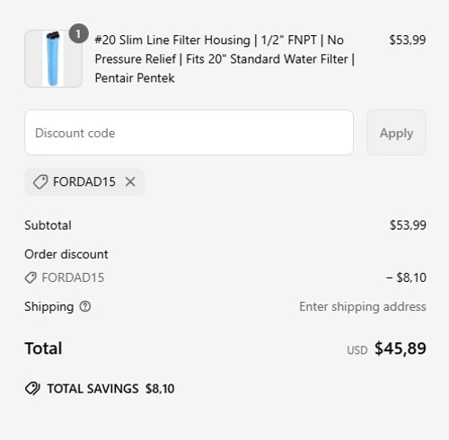 proof of working WaterAnywhere discount codes FORDAD15