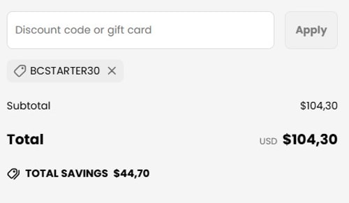 proof of working BrightCHAMPS coupon codes BCSTARTER30