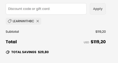 proof of working BrightCHAMPS coupon codes LEARNWITHBC