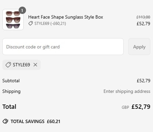 proof of working Velvet Eyewear promo codes STYLE69
