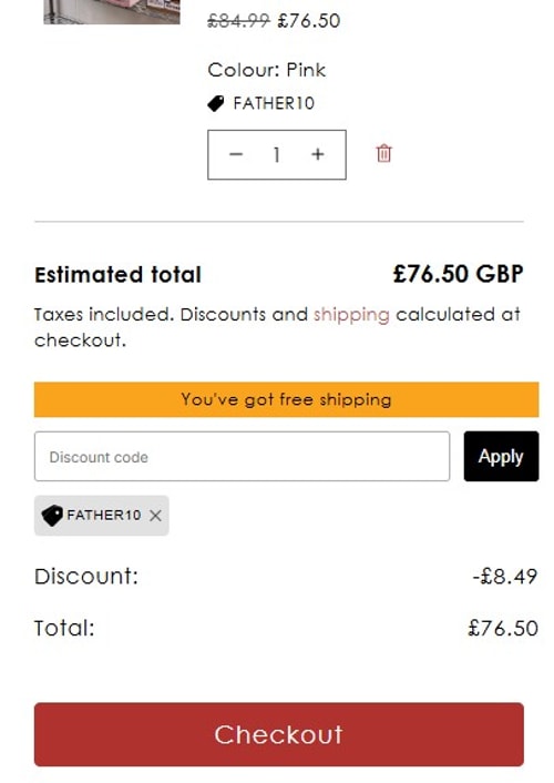 proof of working That Home Shop discount codes FATHER10