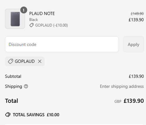 proof of working PLAUD.AI discount codes GOPLAUD