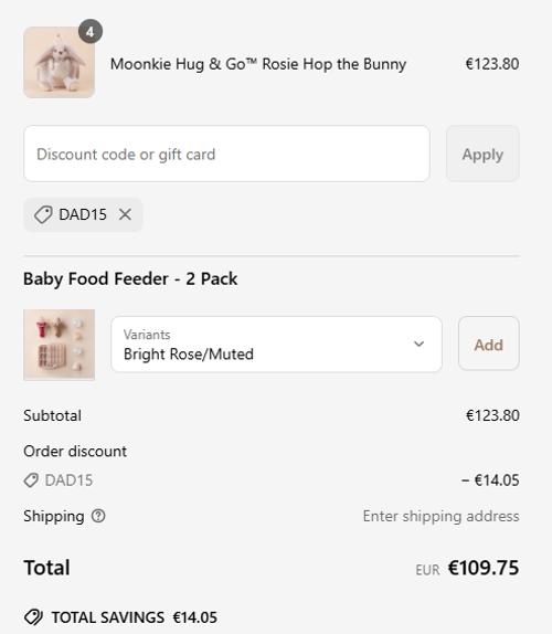 proof of working Moonkie discount codes DAD15