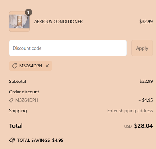 proof of working AROVE Beauty coupon codes M3Z6✱✱✱✱