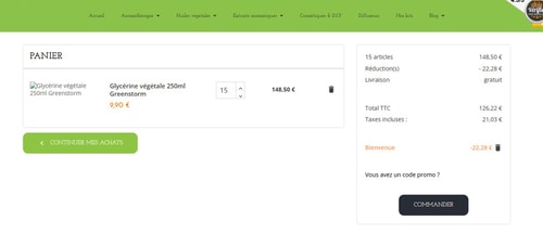 proof of working Aromatiza codes promo Bienvenue