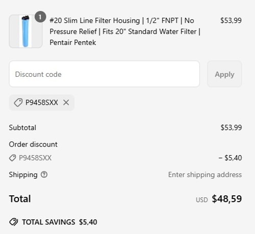 proof of working WaterAnywhere discount codes P9458SXX