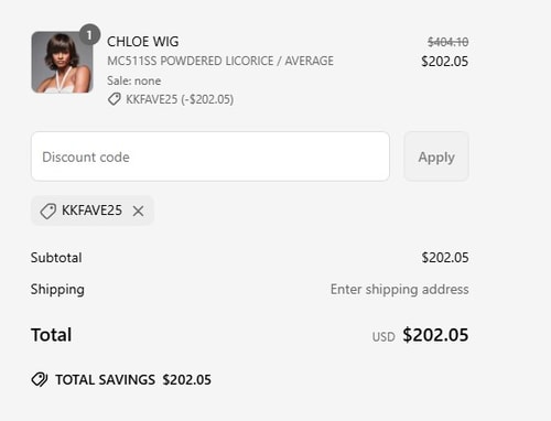 proof of working Kim Kimble Hair coupon codes KKFAVE25