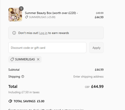 proof of working OK! Beauty Box discount codes SUMMERLISA5