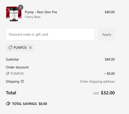 proof of working Lift Up Clothing coupon codes PUMP20