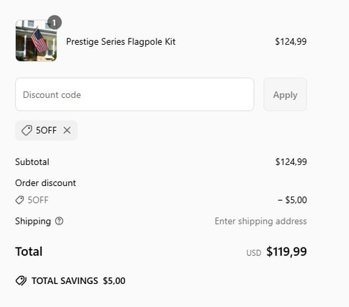 proof of working Gates Flag & Banner coupon codes JULY4
