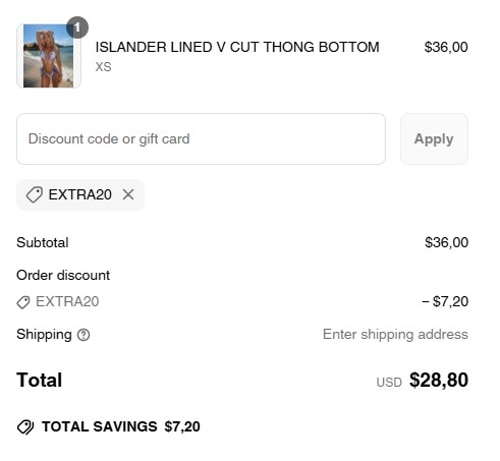 proof of working Berry Beachy Swimwear coupon codes EXTRA20