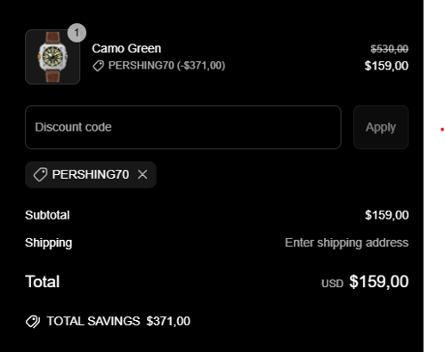 proof of working RGMT discount codes PERSHING70