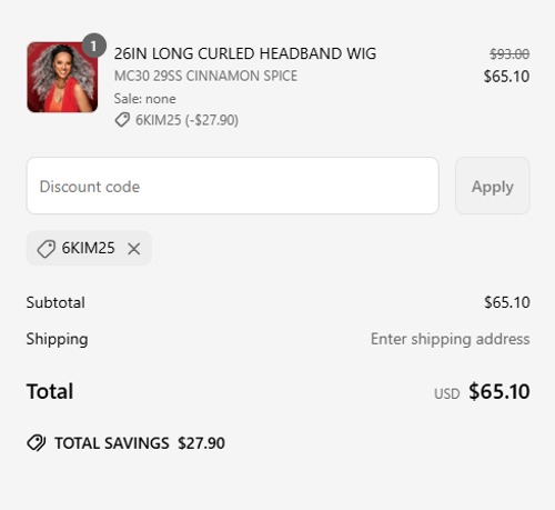 proof of working Kim Kimble Hair coupon codes 6KIM25