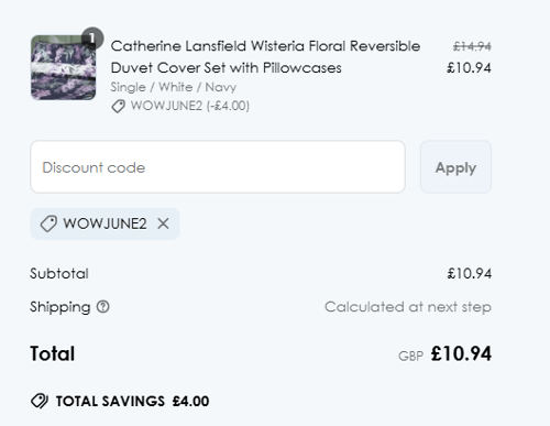 proof of working That Home Shop discount codes WOWJUNE2
