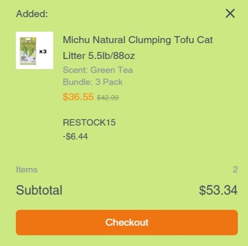 proof of working MichuPet promo codes RESTOCK15
