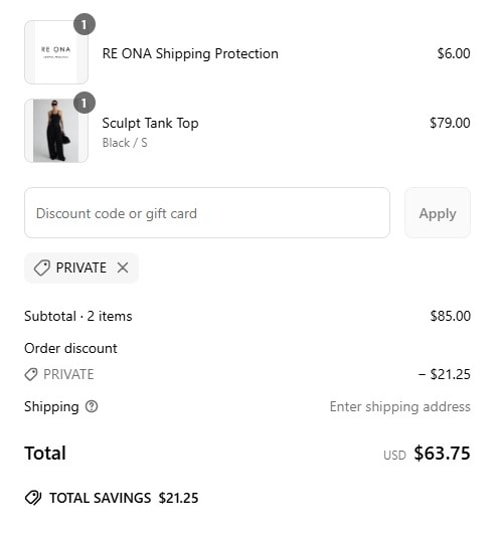 proof of working RE ONA discount codes PRIVATE